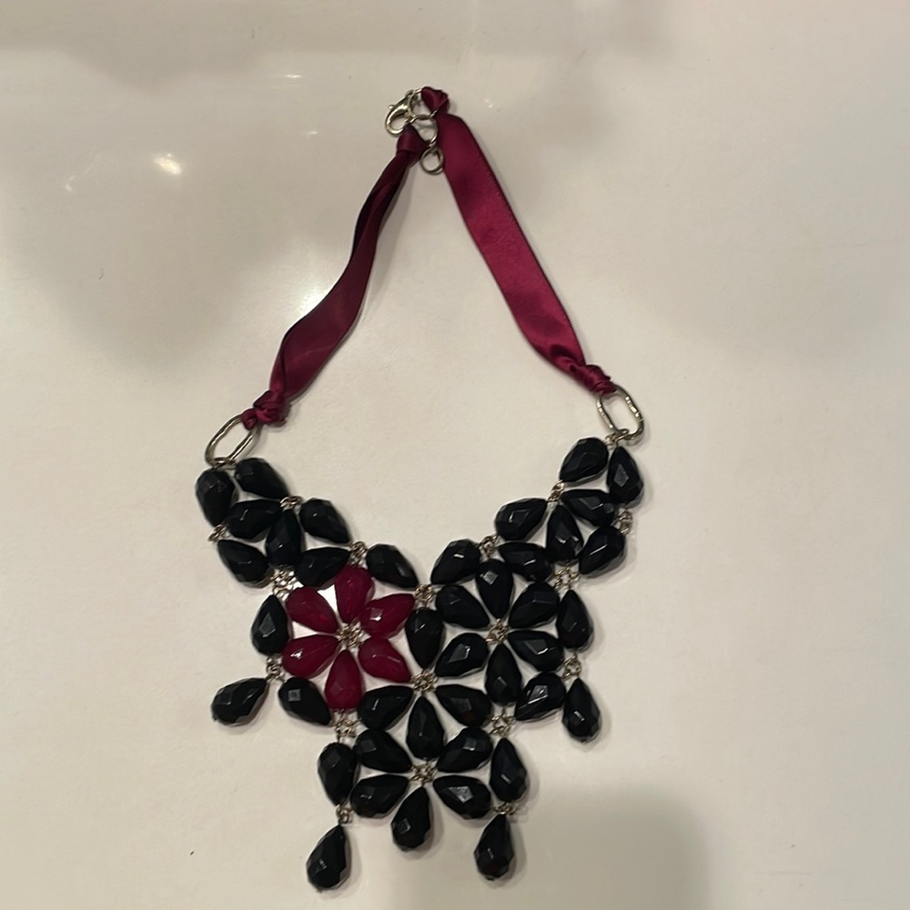 Black and Purple bead necklace